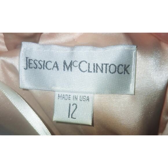 Vintage Jessica McClintock Rhinestone Halter Top Evening Gown - Picture 6 of 6